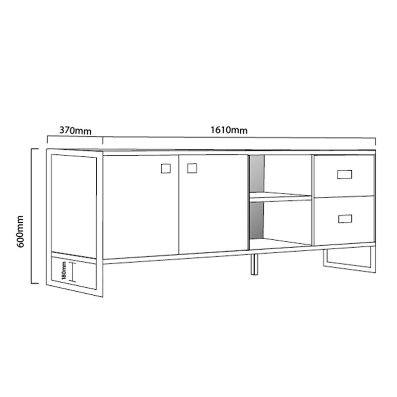 mueble, muebles, de, para, con, living, tv, teve, tele, teles, televisor, televisores, television, hasta, 65, pulgadas, puerta, puertas, cajon, cajones, estante, estantes, roble, denver, grafito, delos, DST04RDG.