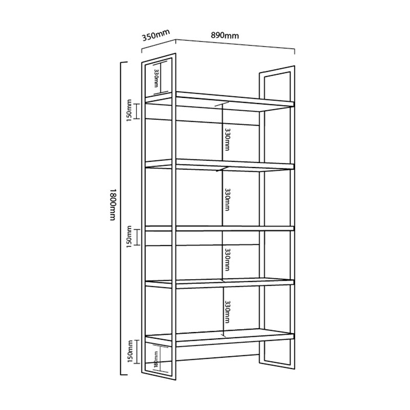 Estantería, estanterias, bibliotecas, Biblioteca, Con, 5, Estantes, estante, Roble, Nebraska, Natural, DST21RNN, mueble, muebles, para, oficina, oficinas, equipamiento, libros, delos, estructura, caño, caños, madera, melamina,.