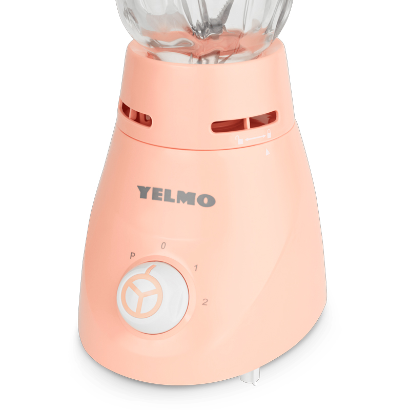 licuadora, licuadoras, yelmo, 1.5 litros, 1.5L, 700w, 700 watts, jarra, de vidrio, jarra de vidrio, crema, pastel, rosa, L.