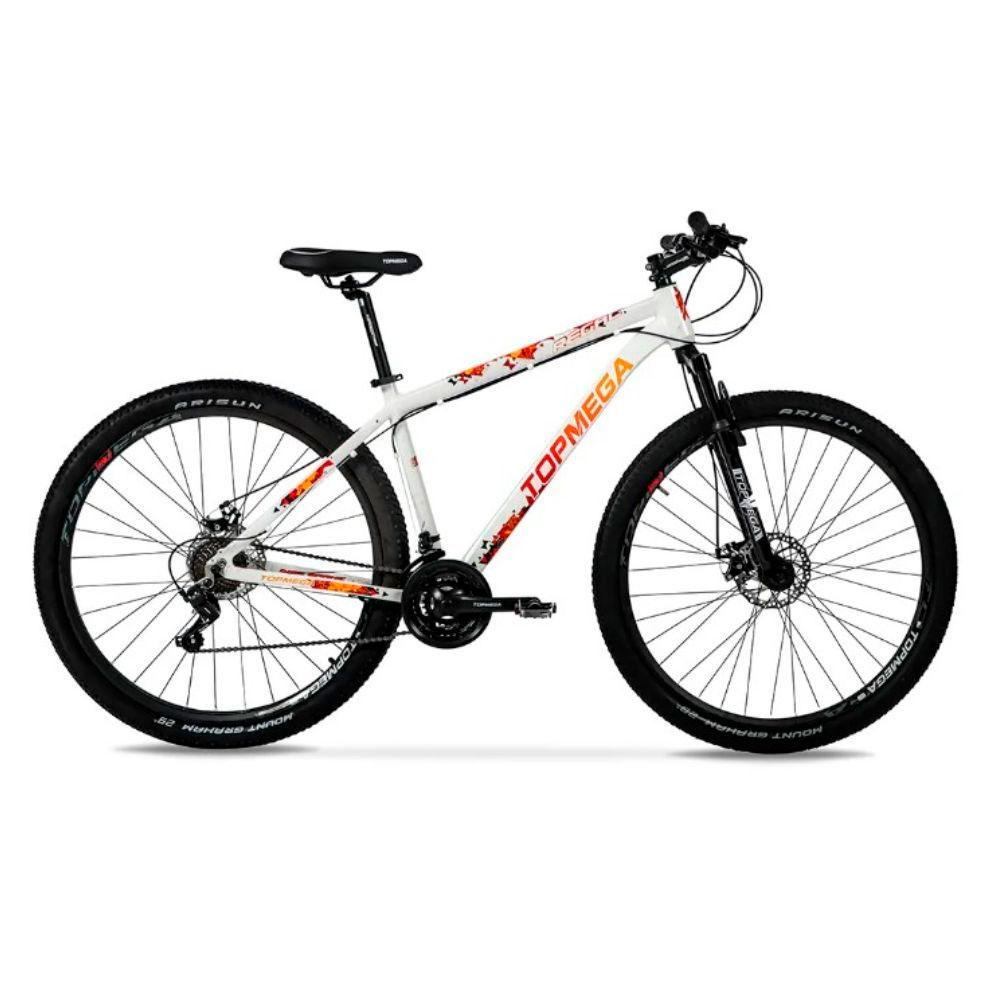 bicicleta, bicicletas, bici, bicis, mountain, bike, mountain bike, regal, topmega, rodado 29, rod 29, cuadro de aluminio, aluminio, 21 velocidades, gris, rojo, naranja, talle M, 1007967.