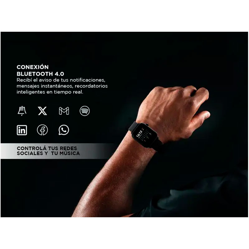 reloj, relojes, inteligente, inteligentes, smartwatch, smartwatchs, smartwatches, gadnic, RSW9, bluetooth, negro, REL00190.