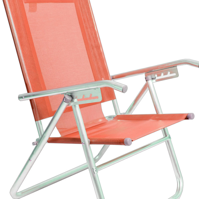 reposera, reposeras, sillon, sillones, de playa, para playa, playera, playeras, playero, playeros, descansar, respladar, alto, alta, color, naranja, caño, caños, aluminio, 80017, AL-80017-NARANJ.