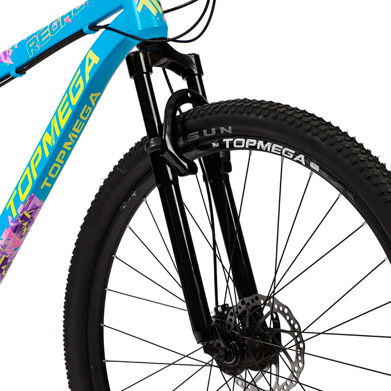 bicicleta, bicicletas, bici, bicis, mountain, bike, mountain bike, regal, topmega, rodado 29, rod 29, cuadro de aluminio, aluminio, 21 velocidades, celeste, rosa, amarillo, talle M, 1007972.